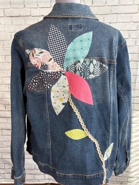 UPCYCLED AND EMBELLISHED CUSTOM DENIM JACKET